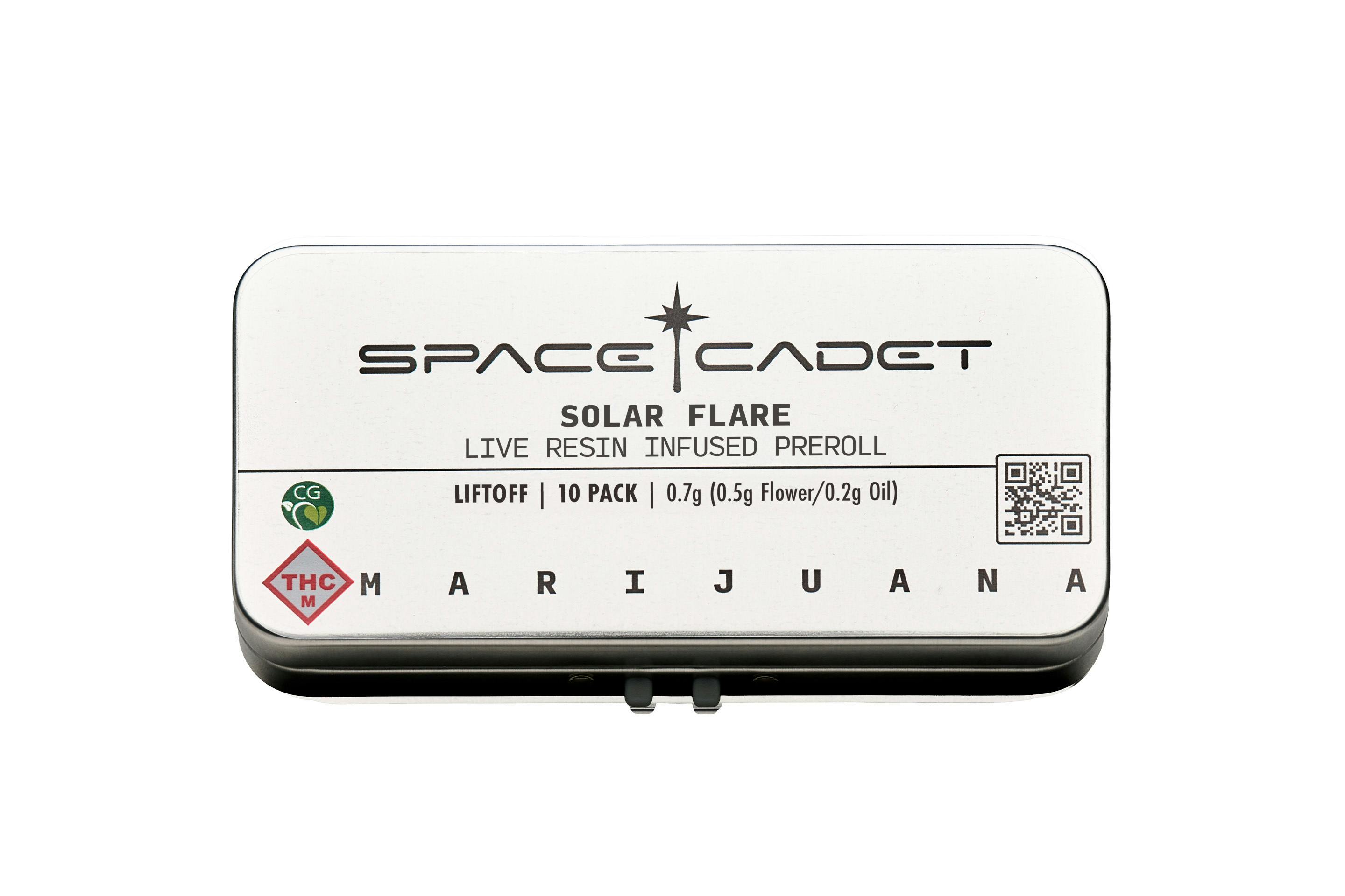 Space Cadet - Peachy Pluto .7g Distillate Infused Solar Flare Prerolls 10-Pack - 1