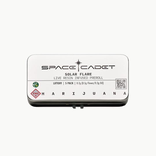 Space Cadet - Peachy Pluto .7g Distillate Infused Solar Flare Prerolls 5-Pack - 1