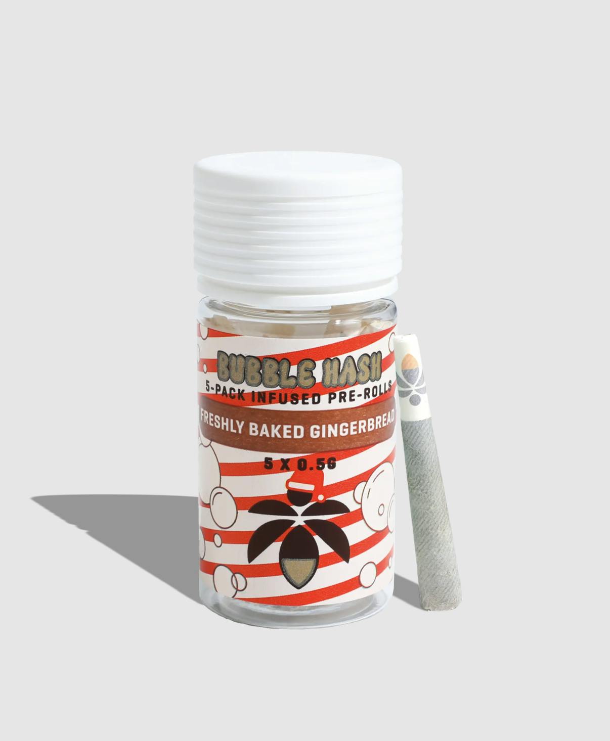 Lume Cannabis Co. - Freshly Baked Gingerbread 5-Pack Bubble Hash Prerolls (2.5g total) - 1