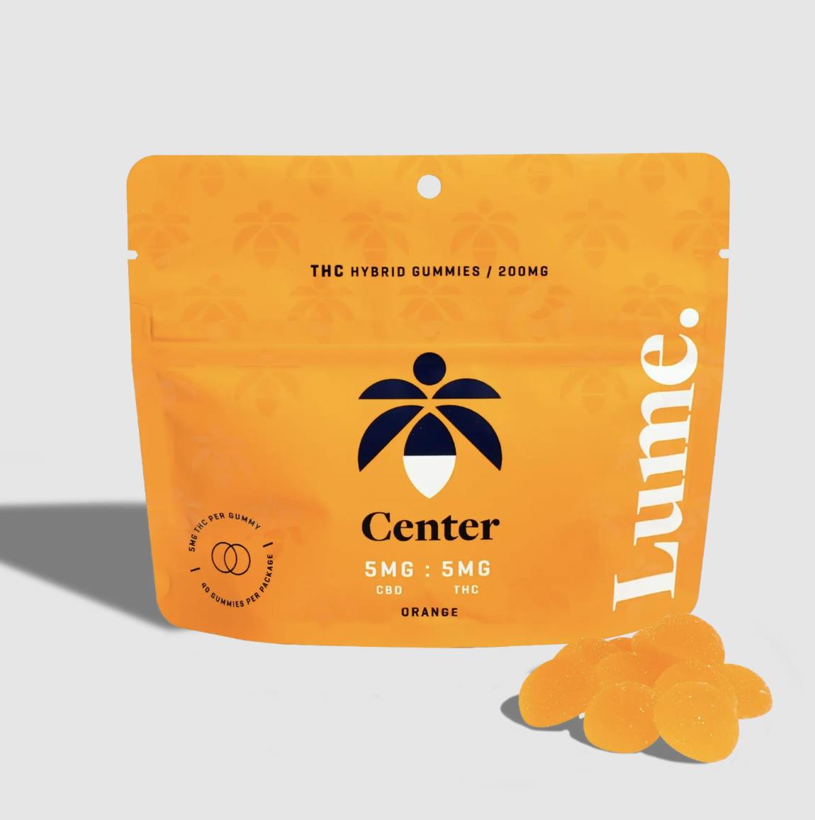Lume Cannabis Co. - Center - Orange 1:1 Gummies 40X5mg - 1