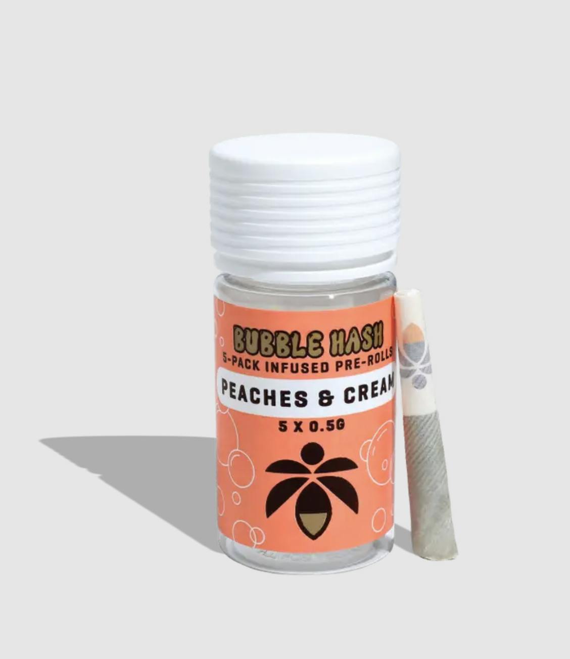 Lume Cannabis Co. - Peaches & Cream 5-Pack Bubble Hash Prerolls (2.5g total) - 1