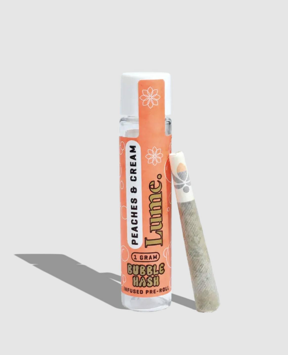 Lume Cannabis Co. - Peaches & Cream 1g Bubble Hash Infused Preroll - 1