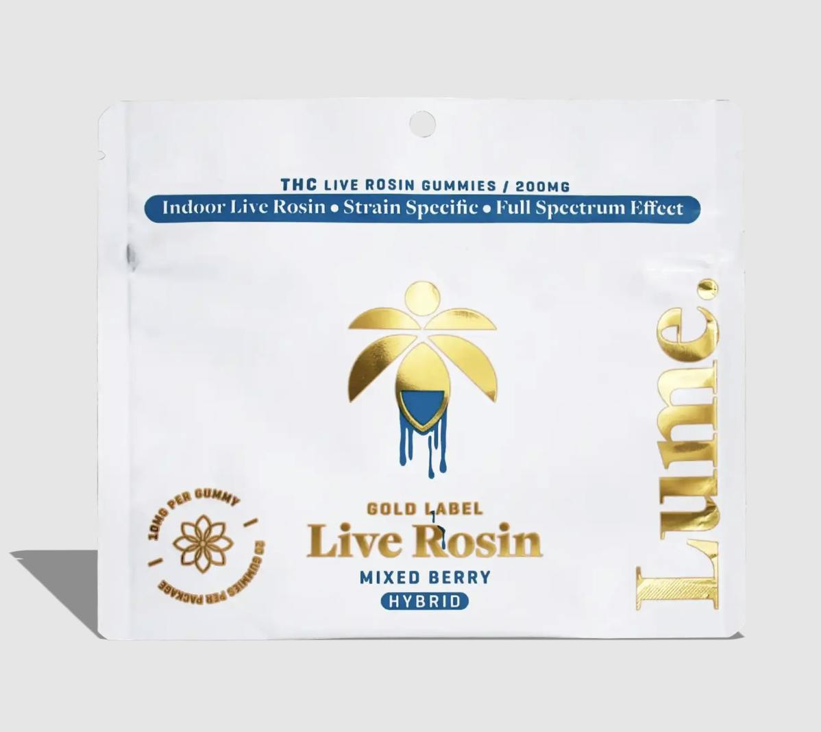 Lume Cannabis Co. - Mixed Berry Live Rosin Gummies 20X10mg (200mg) - 1