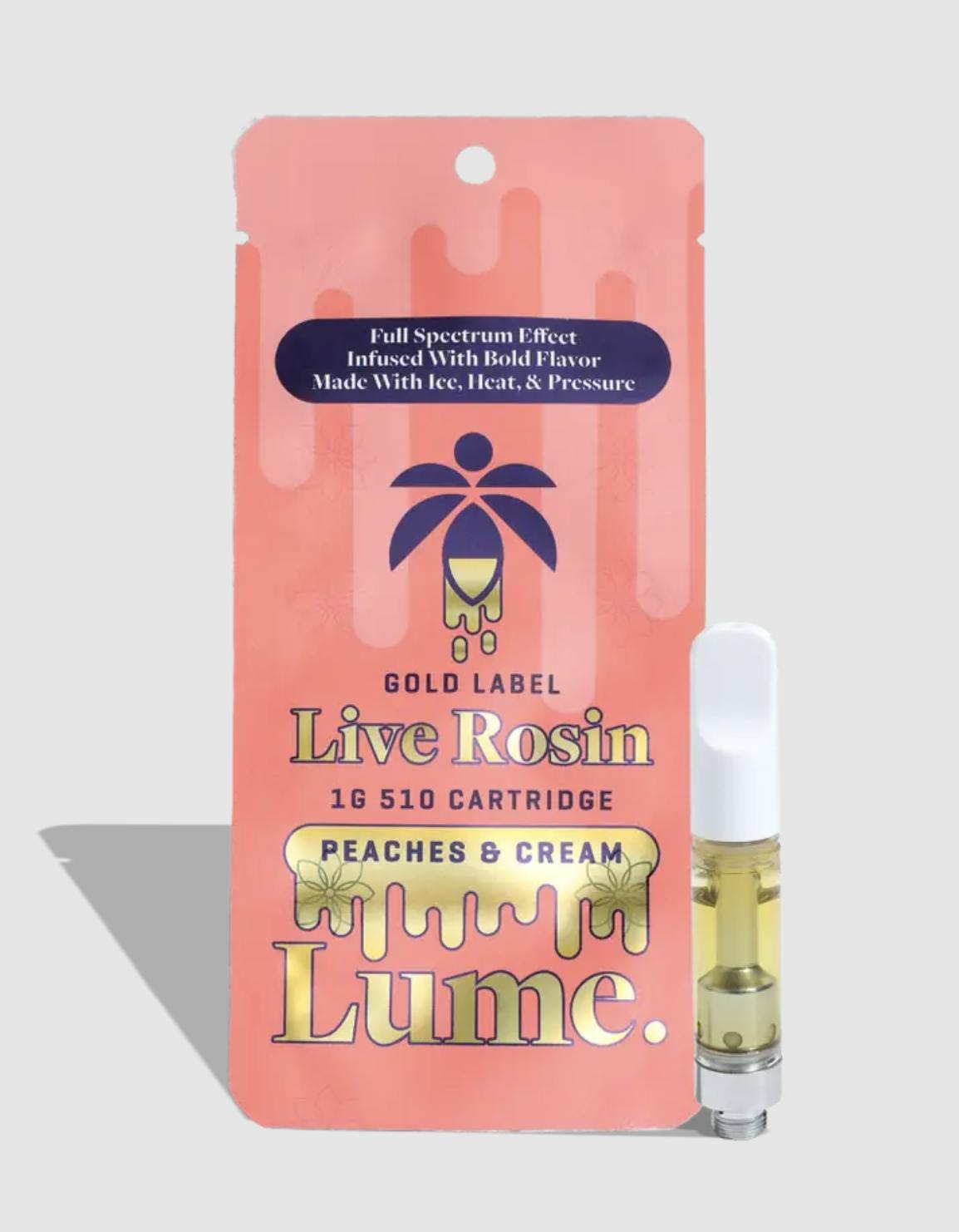 Lume Cannabis Co. - Peaches & Cream Live Rosin Cartridge (1g) - 1