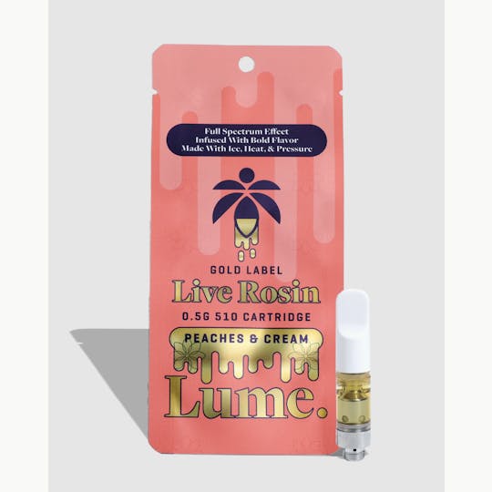 Lume Cannabis Co. - Peaches & Cream Live Rosin Cartridge (0.5g) - 1