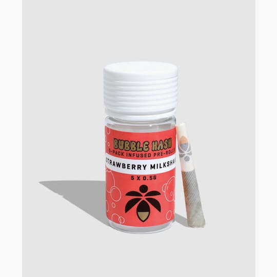 Lume Cannabis Co. - Strawberry Milkshake 5-Pack Bubble Hash Prerolls (2.5g total) - 1