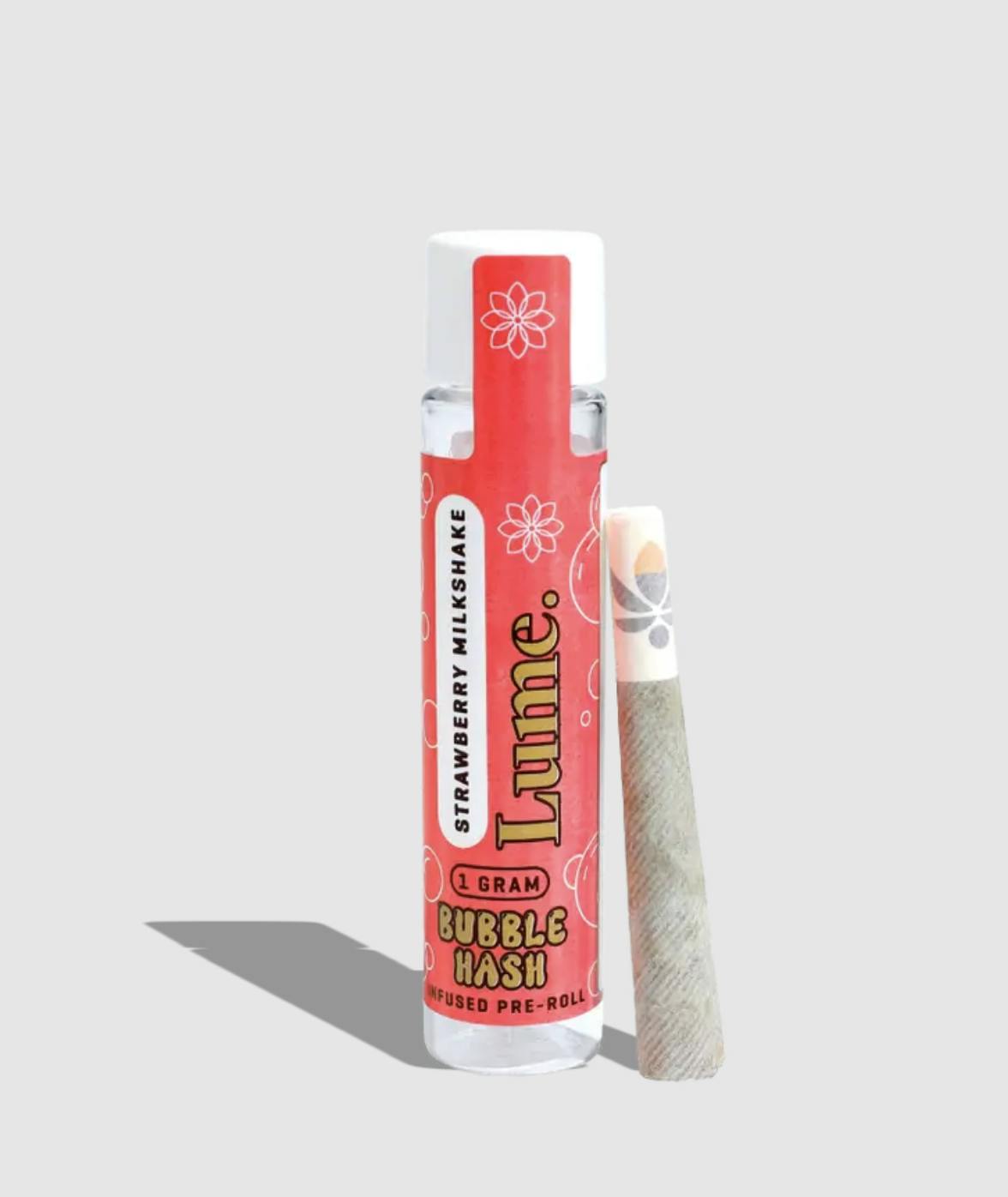 Lume Cannabis Co. - Strawberry Milkshake 1g Bubble Hash Infused Preroll - 1