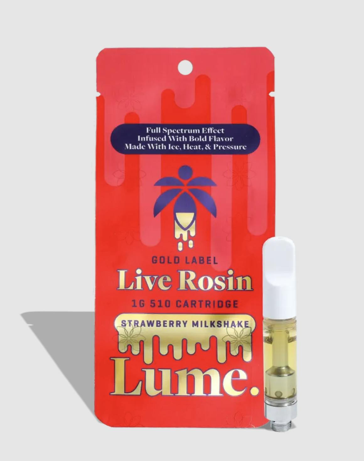 Lume Cannabis Co. - Strawberry Milkshake Live Rosin Cartridge (1g) - 1