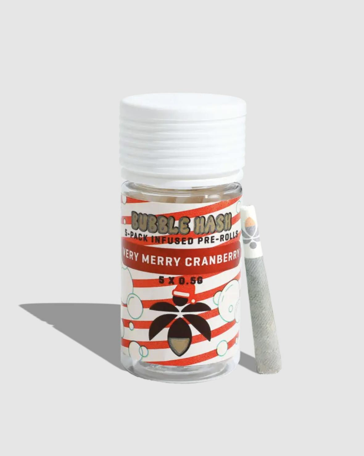 Lume Cannabis Co. - Very Merry Cranberry 5-Pack Bubble Hash Prerolls (2.5g total) - 1