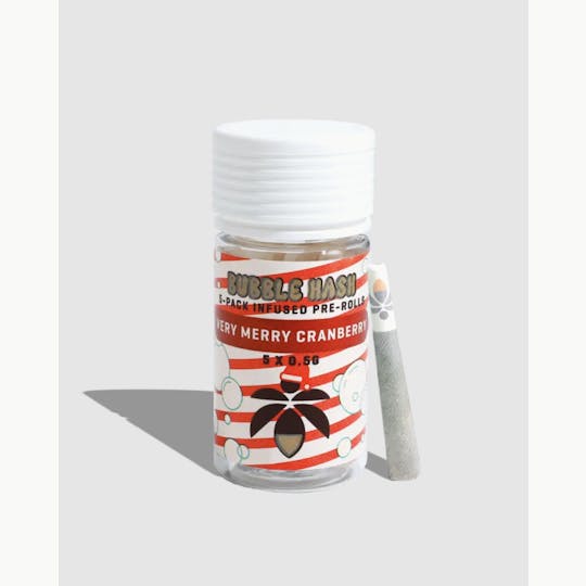 Lume Cannabis Co. - Very Merry Cranberry 5-Pack Bubble Hash Prerolls (2.5g total) - 1