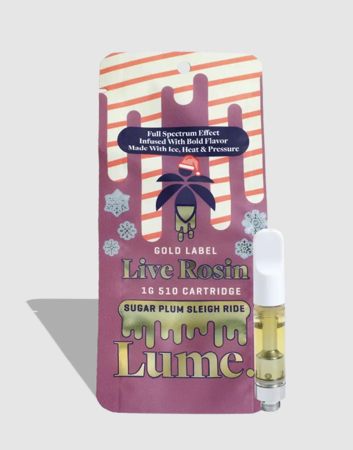 Lume Cannabis Co. - Sugar Plum Sleigh Ride Live Rosin Cartridge (1g) - 1