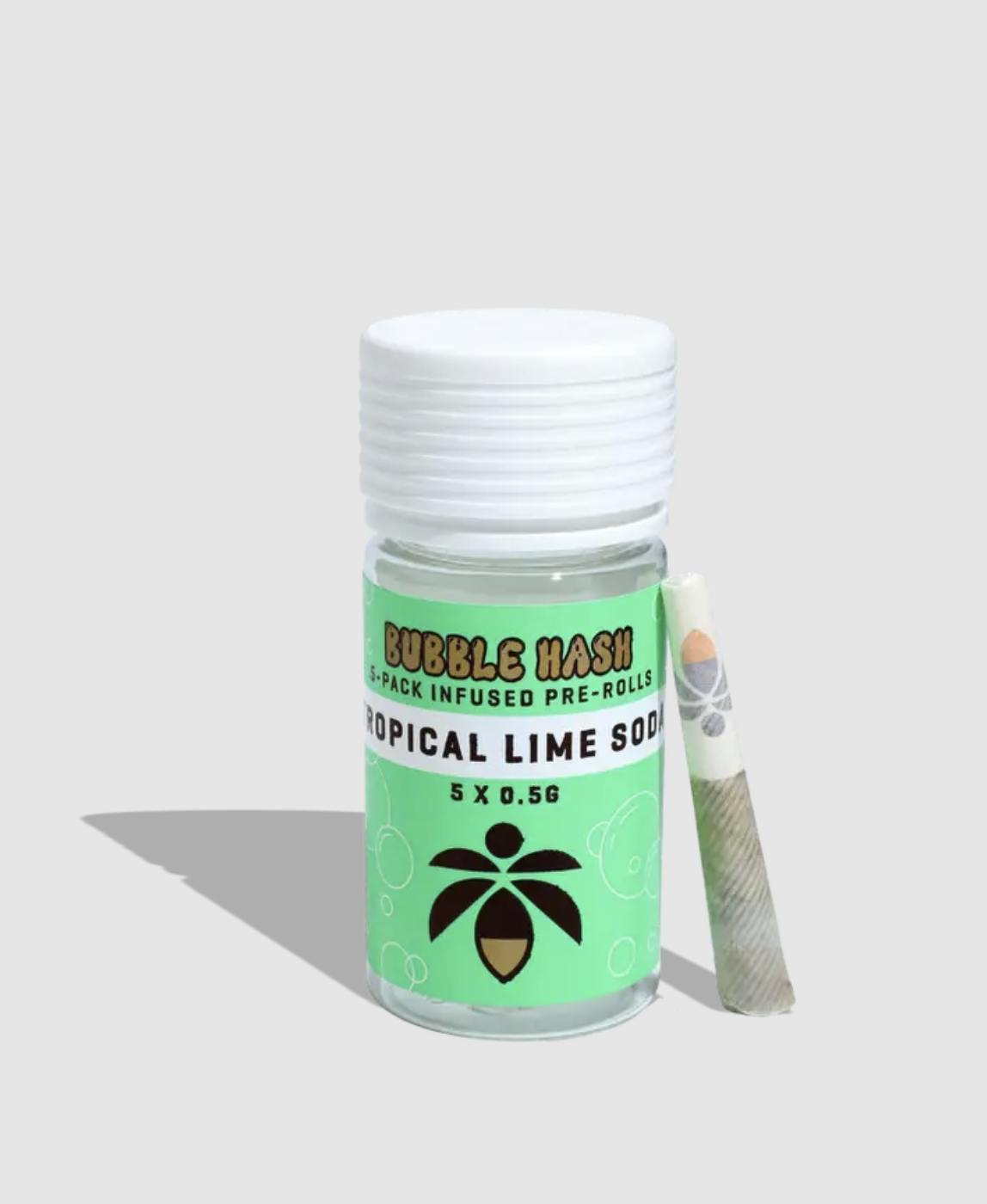 Lume Cannabis Co. - Tropical Lime Soda 5-Pack Bubble Hash Prerolls (2.5g total) - 1