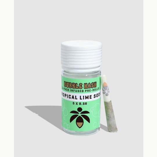 Lume Cannabis Co. - Tropical Lime Soda 5-Pack Bubble Hash Prerolls (2.5g total) - 1