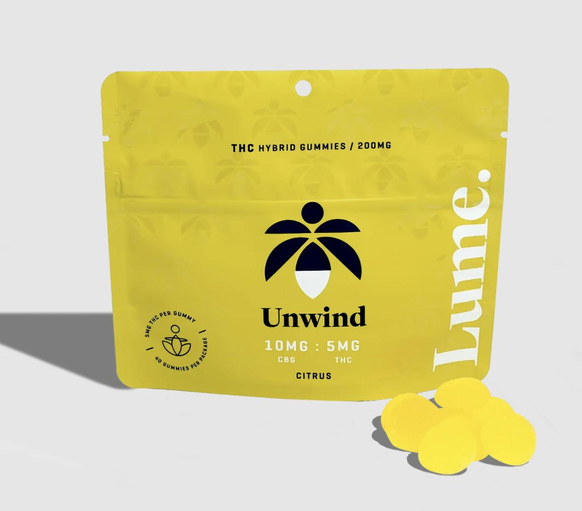 Lume Cannabis Co. - Unwind - Citrus Gummies 40X5mg - 1