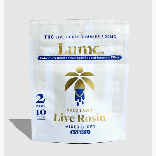 Lume Cannabis Co. - Mixed Berry Live Rosin Gummies 2X10mg (20mg) - 1