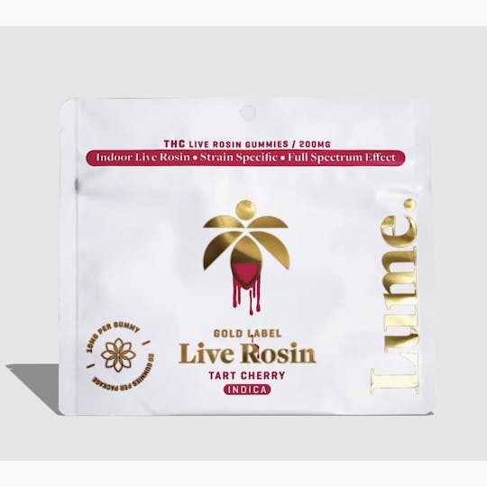 Lume Cannabis Co. - Tart Cherry Live Rosin Gummies 20X10mg (200mg) - 1