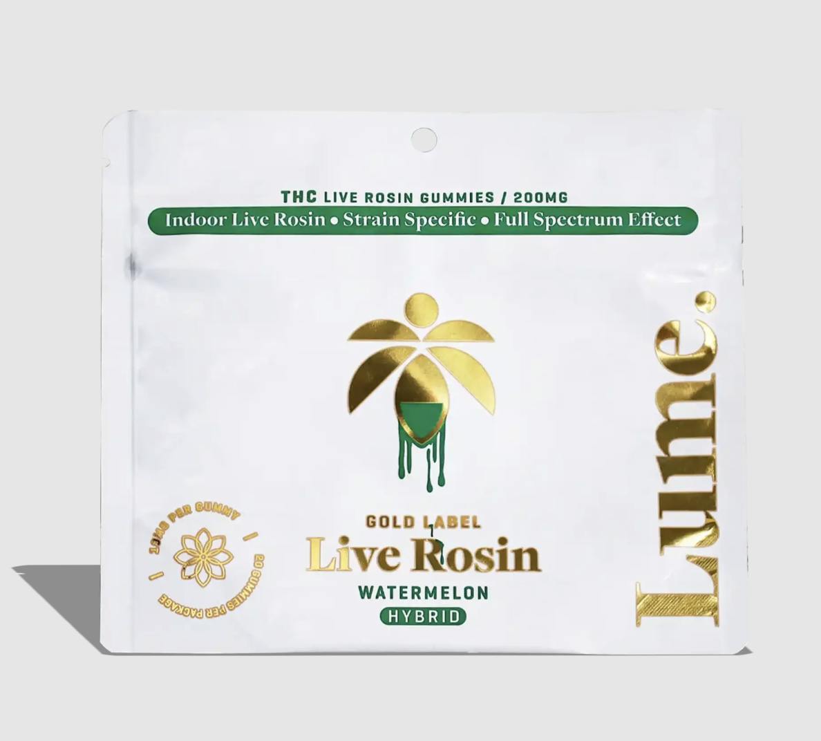 Lume Cannabis Co. - Watermelon Live Rosin Gummies 20X10mg (200mg) - 1