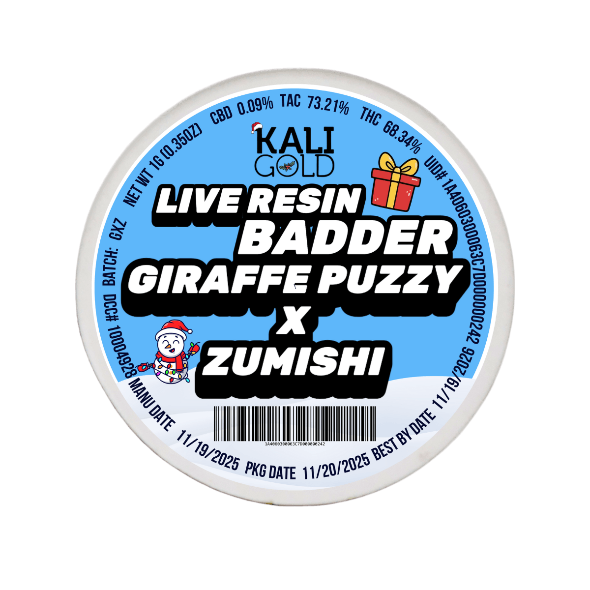 Kaligold extracts - Giraffe Puzzy x Zumishi - 1