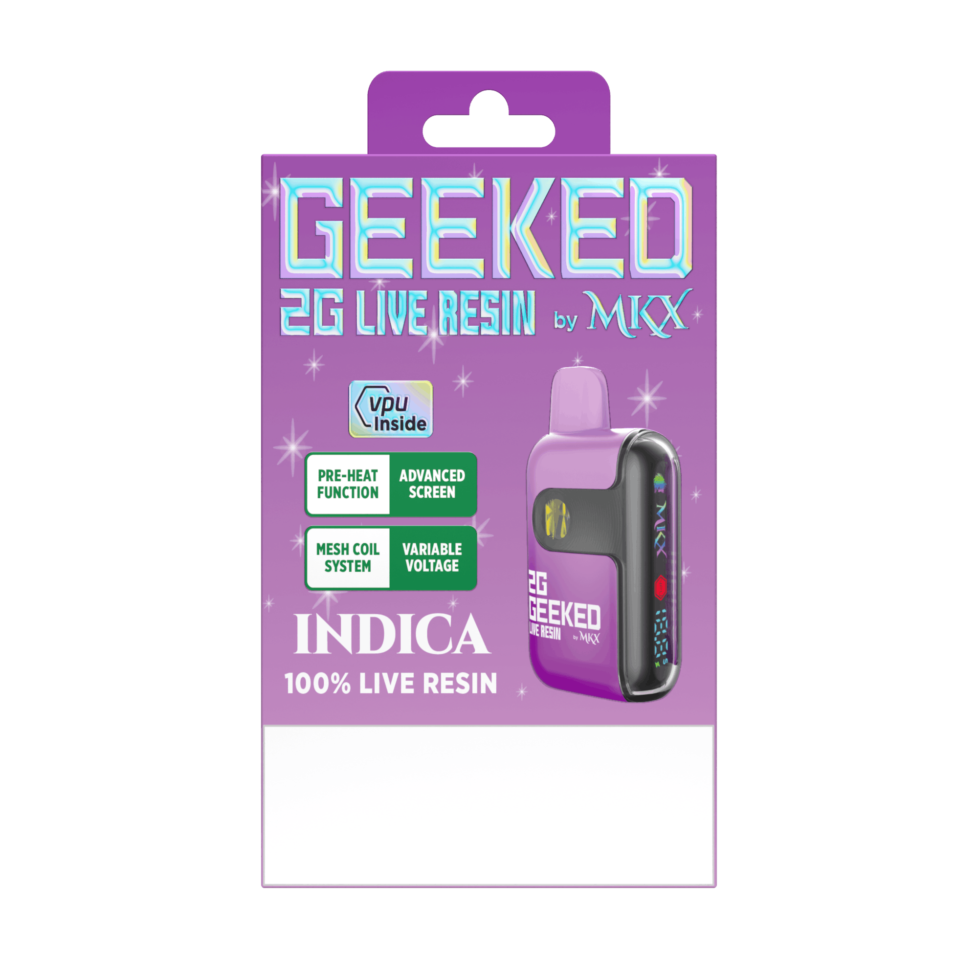 MKX Oil Co - Geeked By MKX - 2g Live Resin Disposable - GMO - Indica - 1