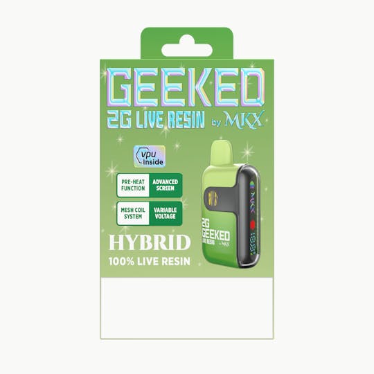MKX Oil Co - Geeked By MKX - 2g Live Resin Disposable - Chemdawg - Hybrid - 1