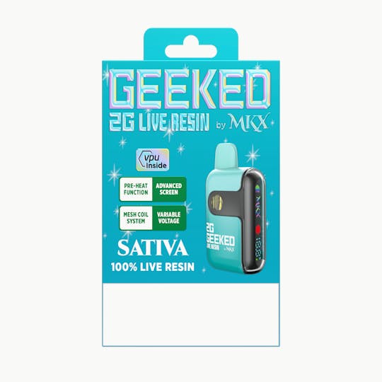 MKX Oil Co - Geeked By MKX - 2g Live Resin Disposable - Jack The Ripper - Sativa - 1