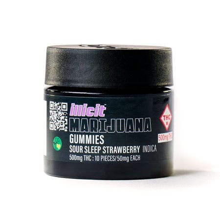 ILLICIT - Sour Sleep Strawberry 500mg Nighttime Gummies - 1