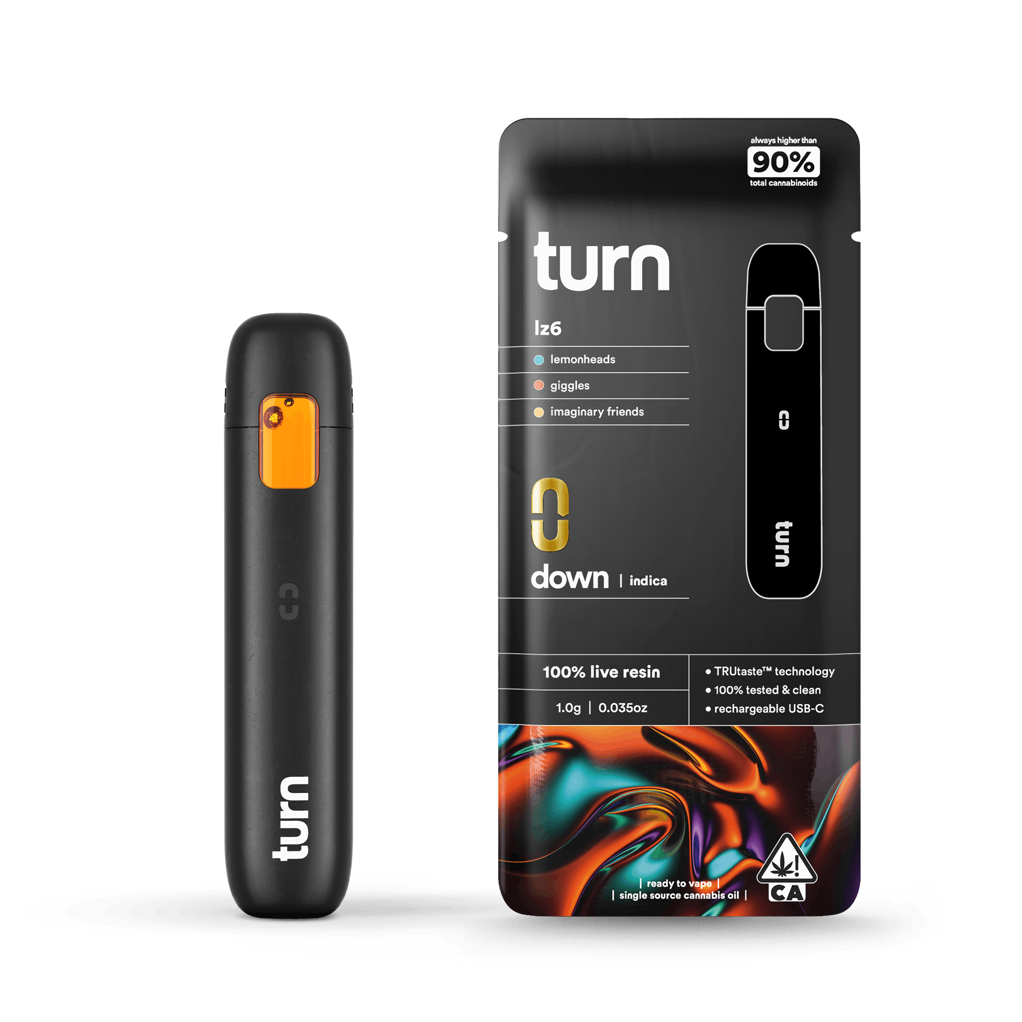 turn - 1.0g AIO | lz6 | 100% live resin | down | - 1