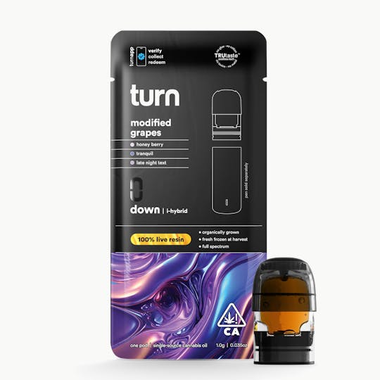 turn - 1.0g pod | modified grapes | 100% live resin | down | - 1