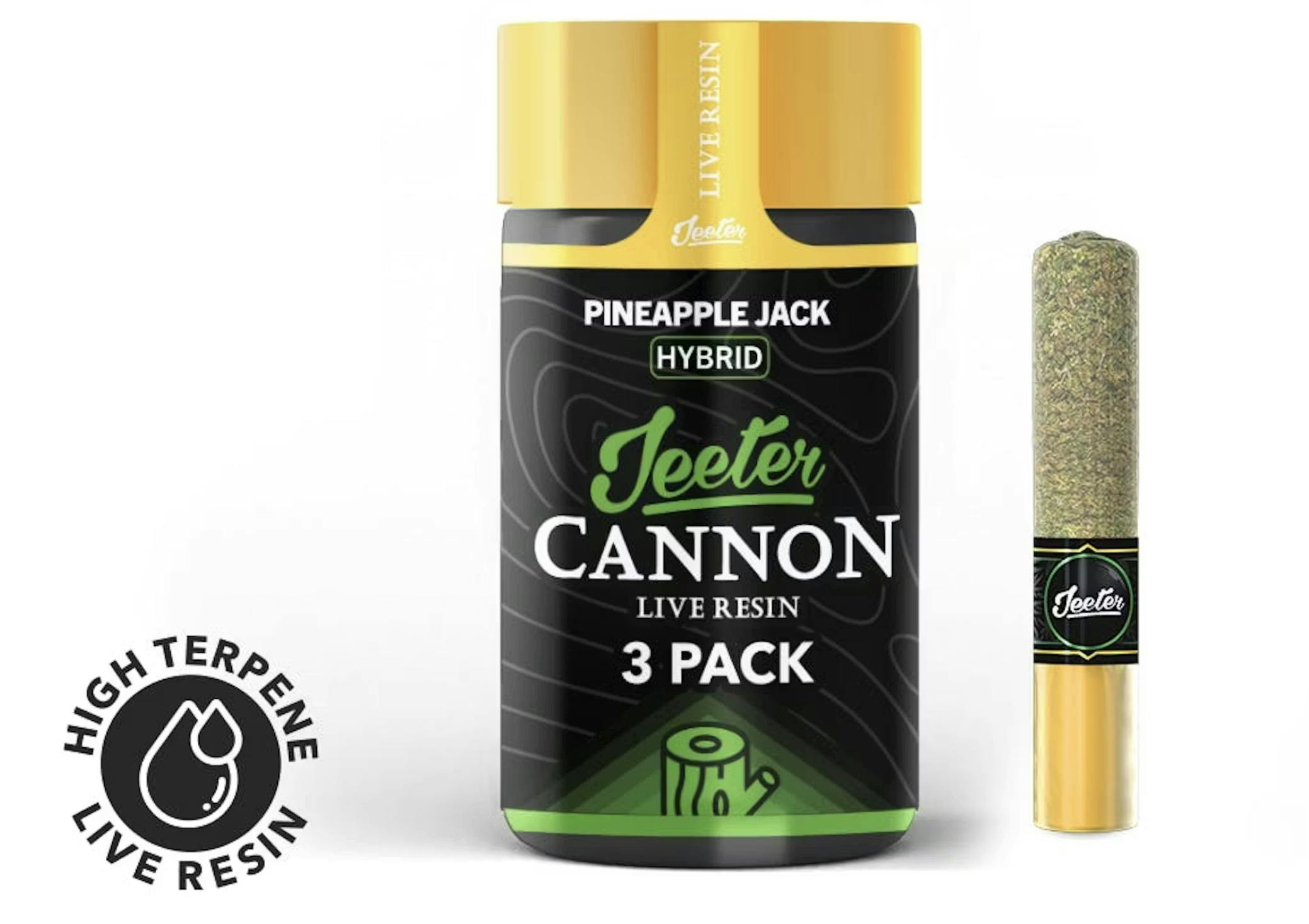 Jeeter - Pineapple Jack | Live Resin Cannons | Infused Minis | 0.5g each | 3pk - 1