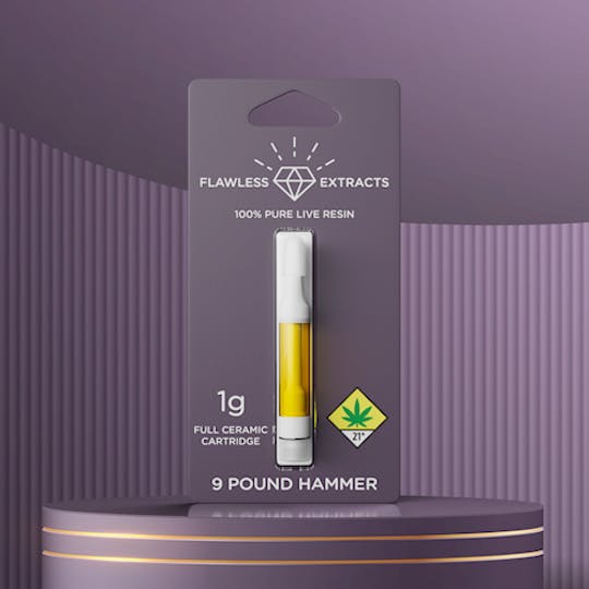 Flawless - Live Resin Vape Cart - 9 Pound Hammer - 1G - 1