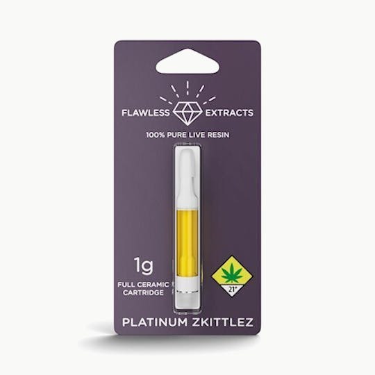 Flawless - Live Resin Vape Cart - Platinum Zkittlez - 1g - 1