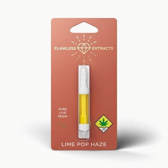 Flawless - Live Resin Vape Cart - Lime Pop Haze - 1g - 1