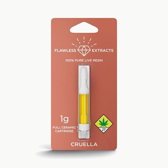 Flawless - Live Resin Vape Cart - Cruella - 1g - 1
