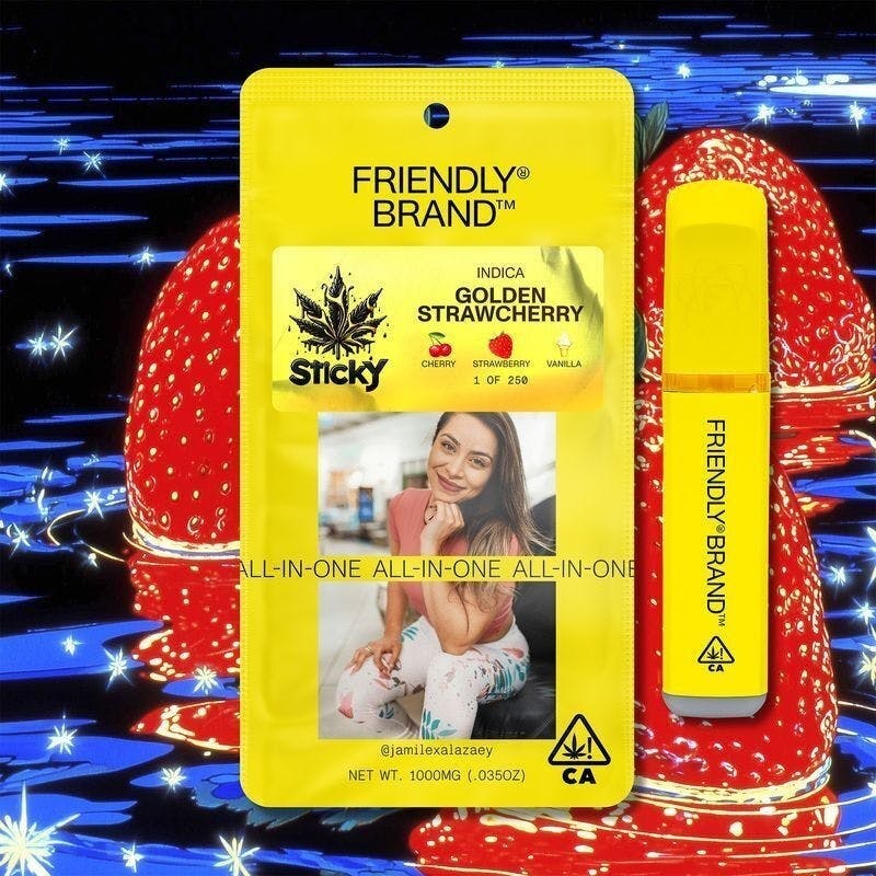 Friendly Brand - Friendly Brand x Sticky | Golden Strawcherry | Live Nuresin AIO | 1g - 1