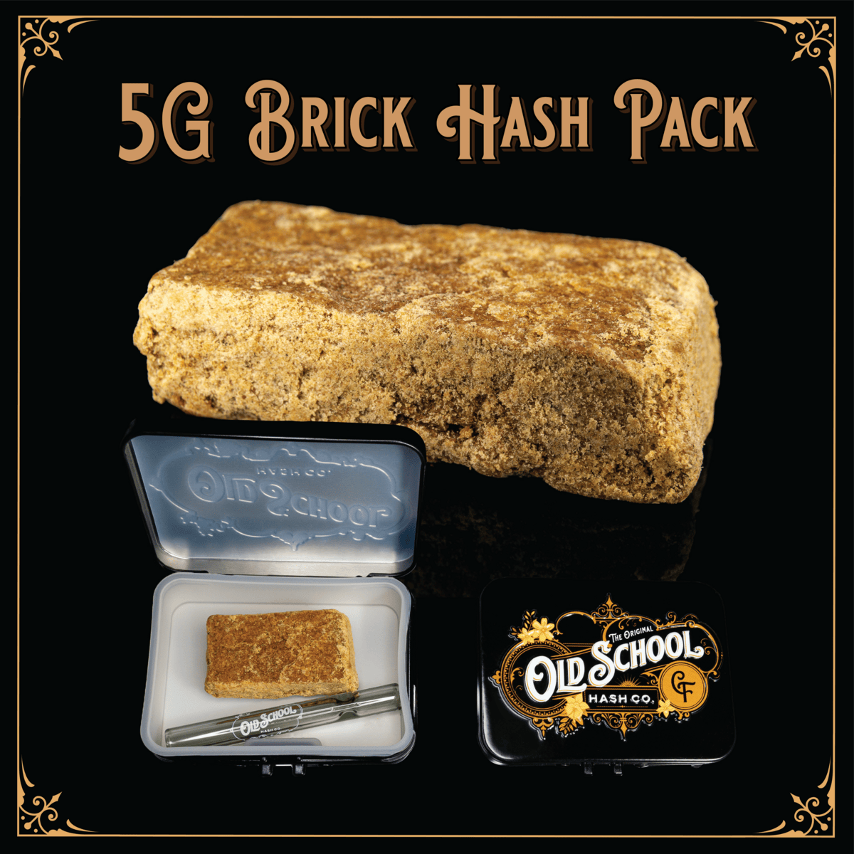 Old School Hash Co. - Old School Hash: Frosted Cherry Cookies - 5g Brick Hash - 1
