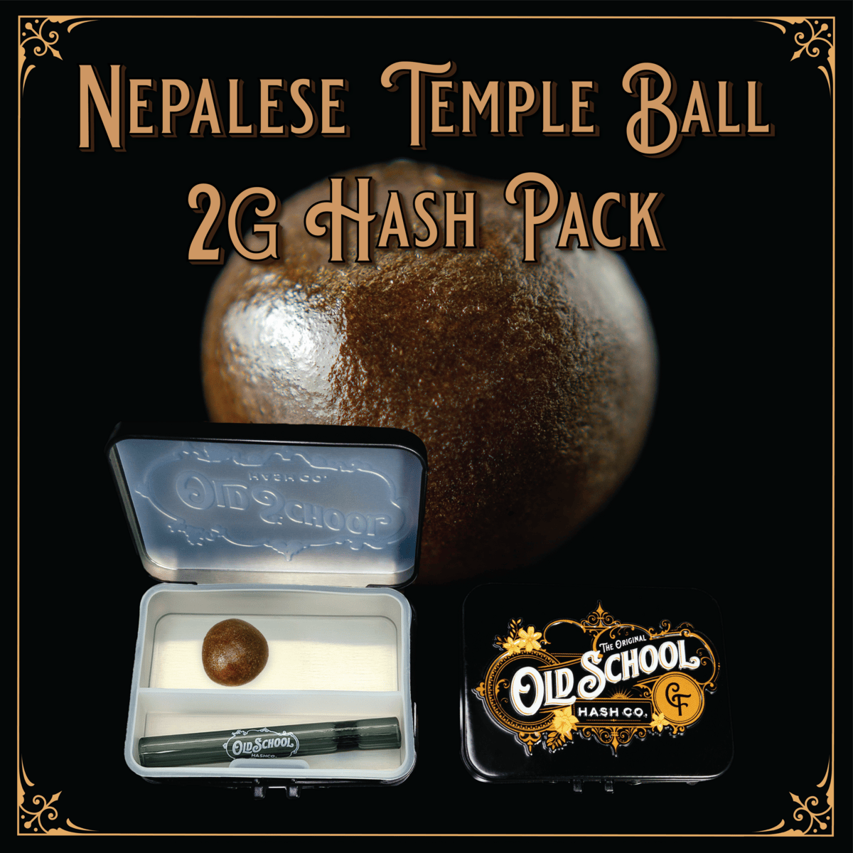 Old School Hash Co. - Old School Hash: Purple Haze - 2g Temple Ball - 1