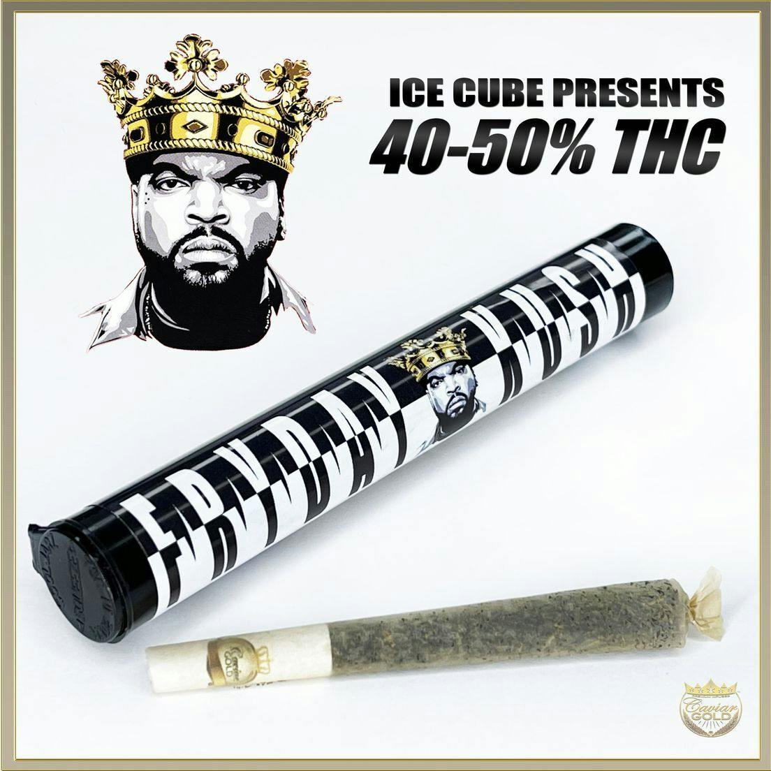 Caviar Gold - Ice Cube Cone | Fryday Kush | Infused Pre-Roll | 1.3g - 1