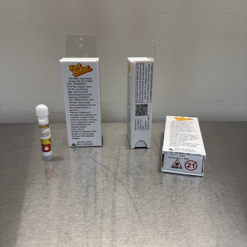 Earl Baker - Earl Baker - Supe Dante’s 1g Vape Cartridge - 1