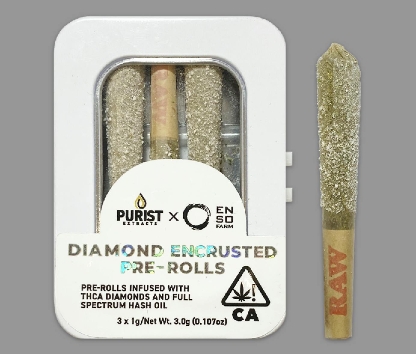 Purist Extracts - Purist/Enso | Diamond Encrusted | 3PK 3G Pre-Rolls | Hybrid - 1