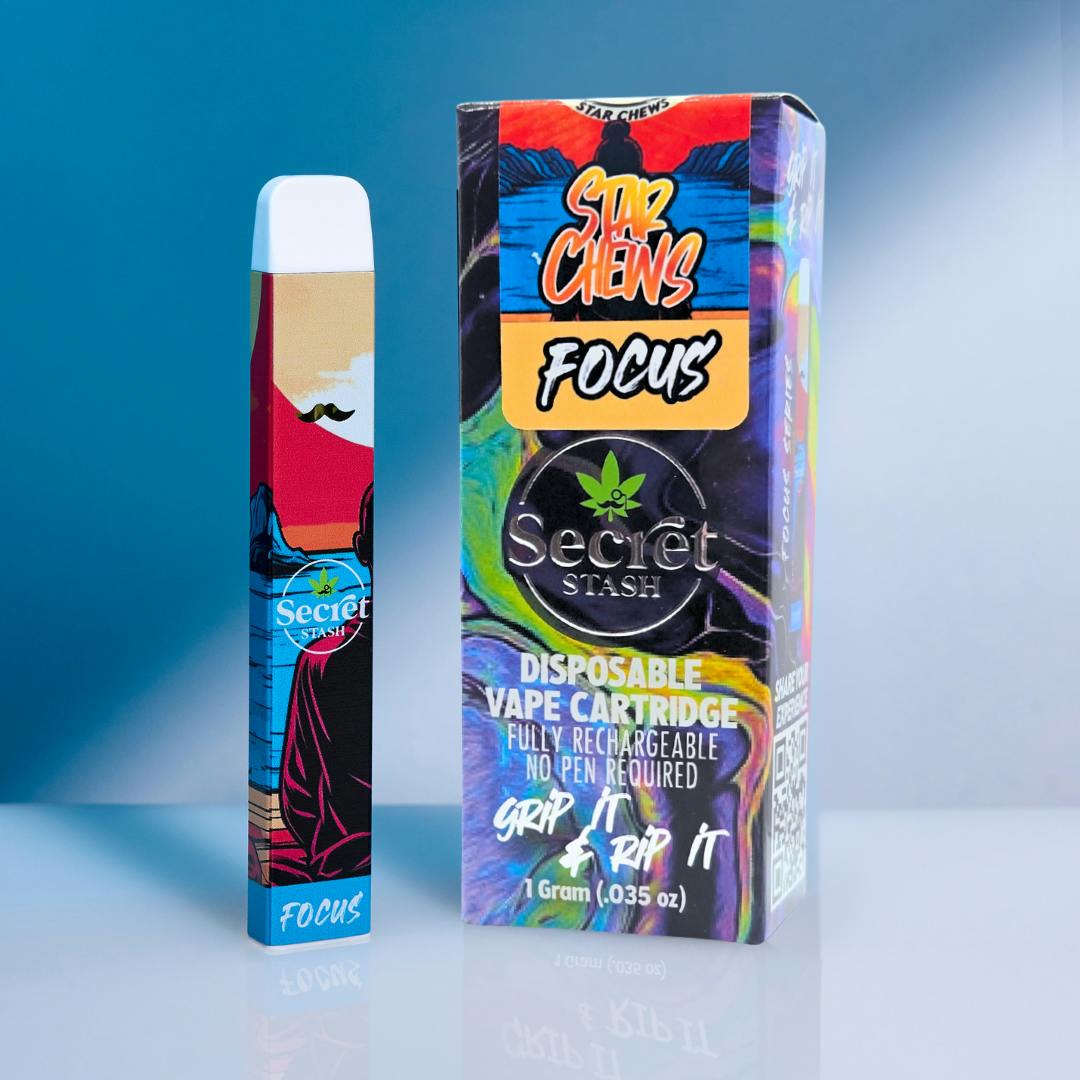 Secret Stash - Secret Stash | Disposable Cart | Focus | Star Chews | 1g - 1