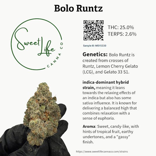 Sweetlife Canna Company - Bolo Runtz (3.5 gram Bag) - 1