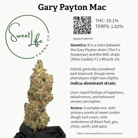 Sweetlife Canna Company - Gary Payton Mac (3.5 gram Bag) - 1