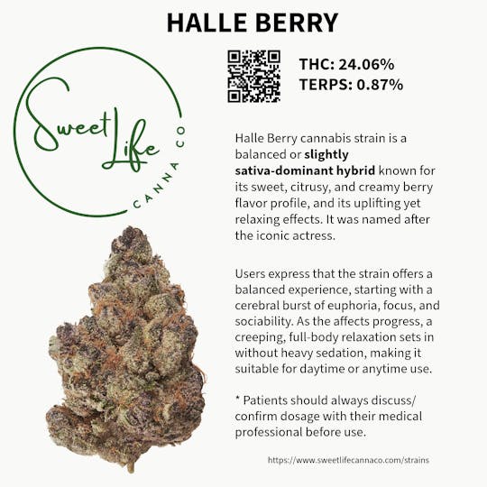 Sweetlife Canna Company - HALLE BERRY (3.5 Gram Bag) - 1