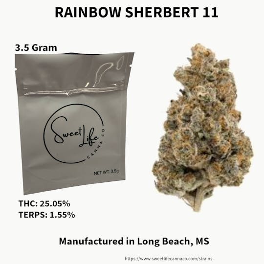 Sweet Life Canna Co - Rainbow Sherbert 11 (3.5 Gram Bag) - 1