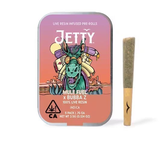 Jetty Extracts - Mule Fuel x Bubba Z | Live Resin Infused Minis | 0.7g each | 5pk - 1