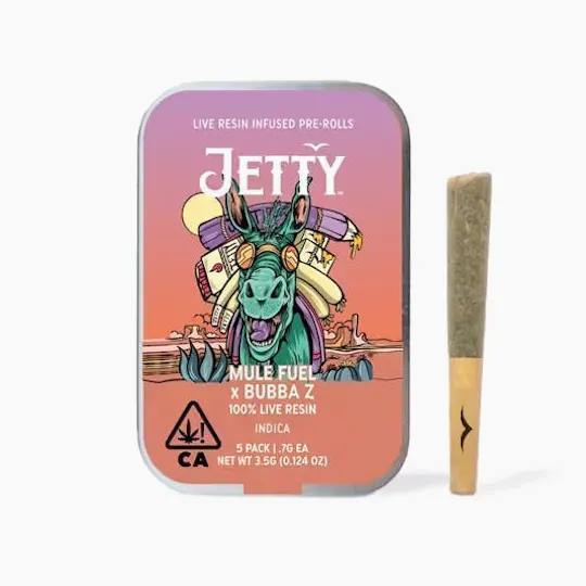 Jetty Extracts - Mule Fuel x Bubba Z | Live Resin Infused Minis | 0.7g each | 5pk - 1