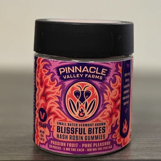 Pinnacle Valley Farms - Blissful Bites - Passion Fruit Hash Rosin Gummies - 20pk - 1