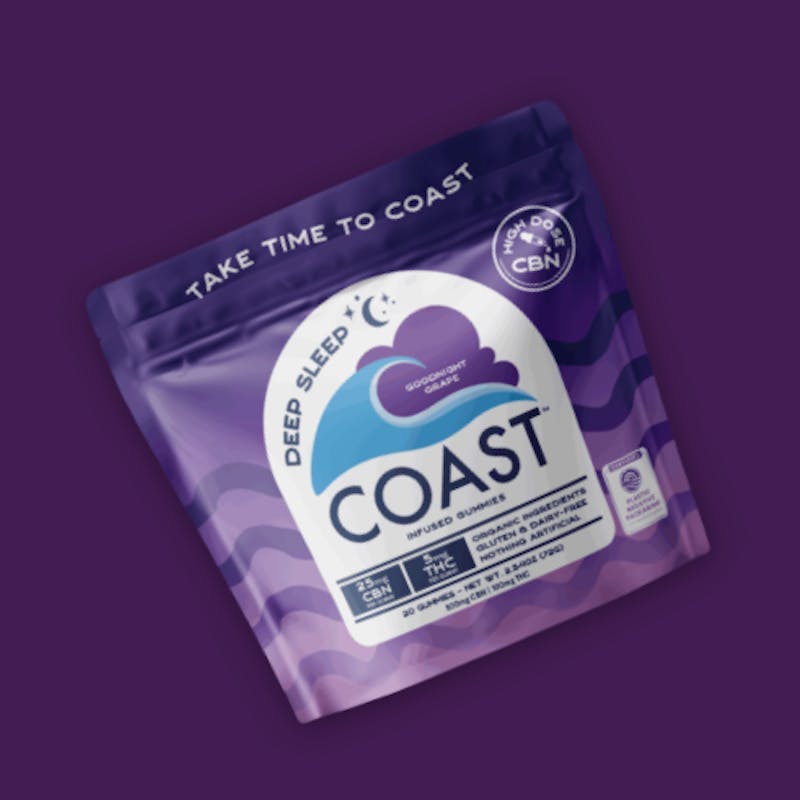 Coast Cannabis Co. - Goodnight Grape Gummy Deep Sleep 25:5 CBN:THC 100 mg - 72 g - 1