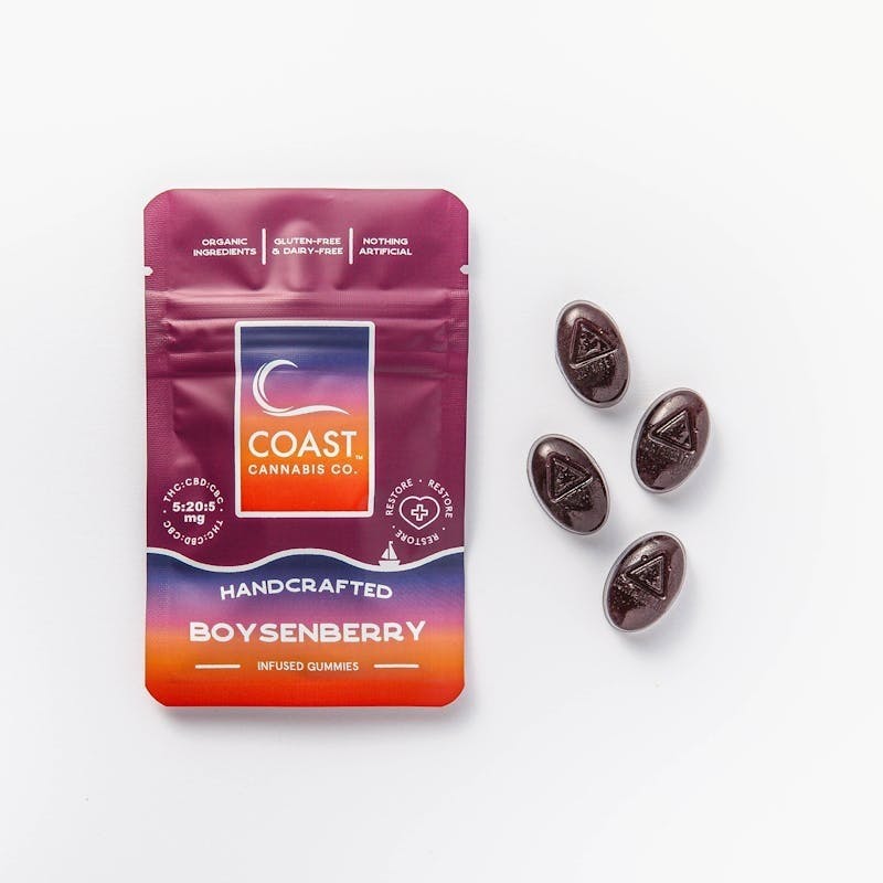 Coast Cannabis Co. - Boysenberry 1:4:1 CBC Gummies | 4ct - 1