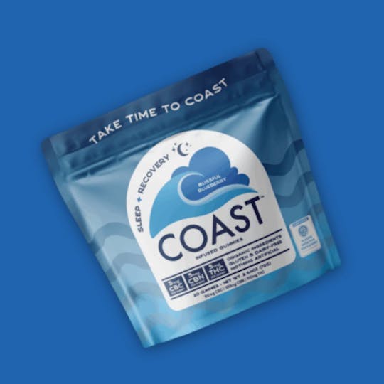 Coast Cannabis Co. - Blissful Blueberry Sleep & Recovery Gummies | 5mg CBN:5mg CBC:5mg THC - 1